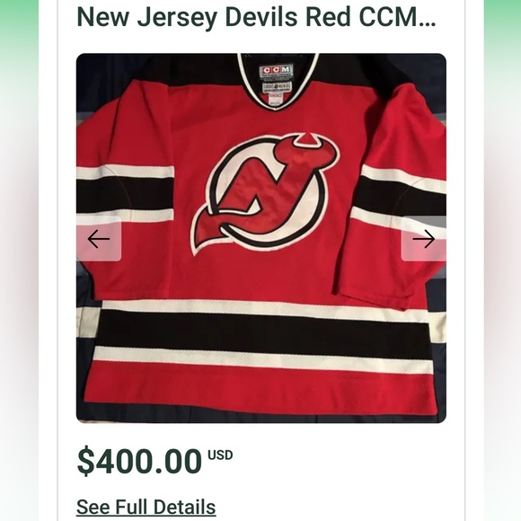 Rare Vintage New Jersey Devils Red CCM Air
Knit Jersey Men’s Size L NHL - Picture 11 of 13
